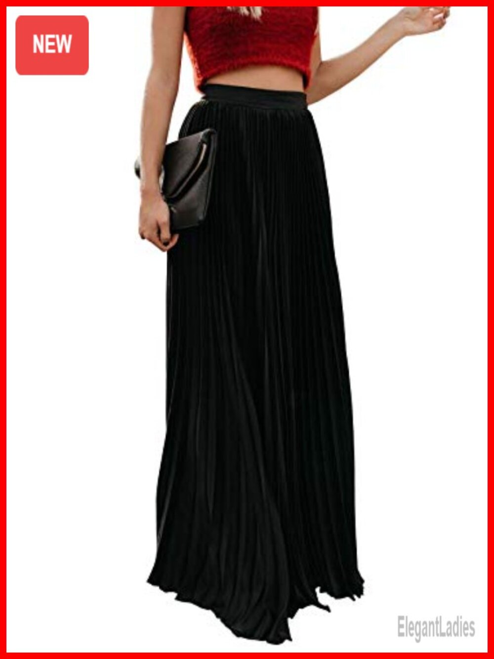 High Waist Pleated Chiffon Maxi Skirt Flowy A-Line Beach Party